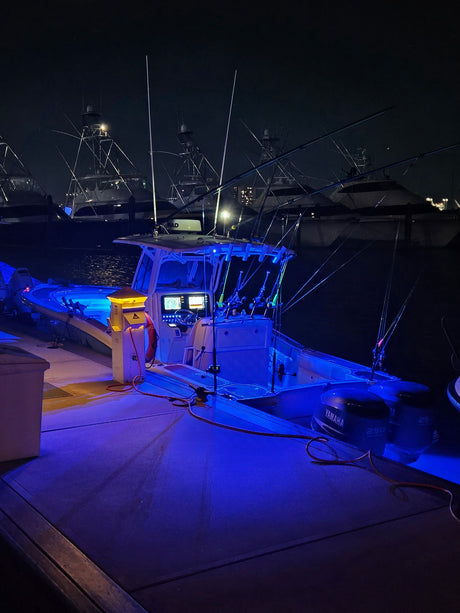 Blue LED lighting for boat - LED lights store in Miami