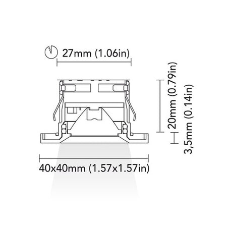 BCM Compact LED Step Light for Boats diagram