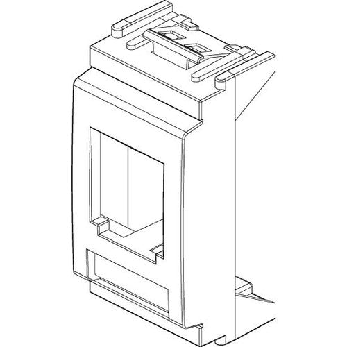 Vimar Mini-Com Adapter Plate White – Flush Mounting side view