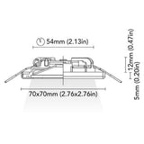 BCM Miami 70 marine LED downlight DIAGRAIM STAINLESS STEEL FINISH
