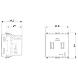 Vimar Arké 19295 USB Charging Outlet – Dual USB-A, 2.1A, 120/230V