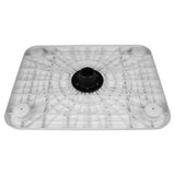 Wise White Rectangular Table  4 Drink Holders wPedestal 8WD944