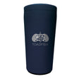 Toadfish Non-Tipping Can Cooler 2.0 in Navy on a smooth surface with a 12oz can