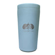 Toadfish Non-Tipping Can Cooler 2.0 in Light Blue on a smooth surface with a 12oz can