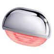 958126201 Hella Marine Easy Fit Step Lamp with red LED and chrome cap illuminating a yacht’s deck steps

