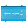 Victron Phoenix 12/800 120V pure sine wave inverter with VE.Direct and GFCI duplex outlet mounted in a boat for reliable power

