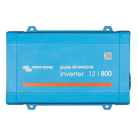 Victron Phoenix 12/800 120V pure sine wave inverter with VE.Direct and GFCI duplex outlet mounted in a boat for reliable power

