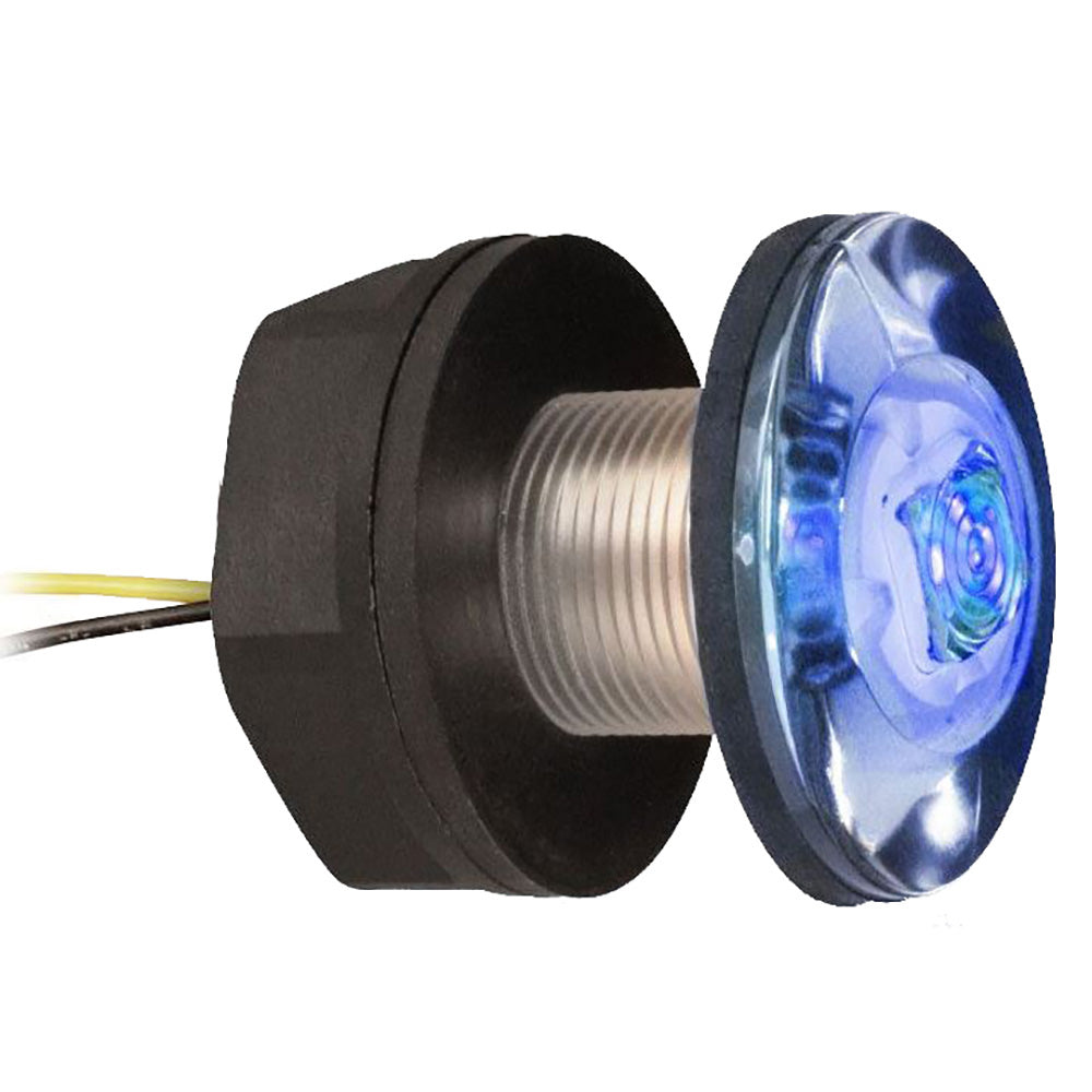 998543031 Hella Marine LED Livewell Lamp in Blue illuminating a boat’s bait tank

