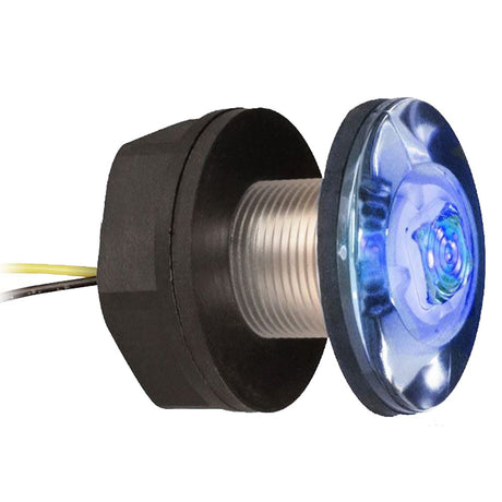 998543031 Hella Marine LED Livewell Lamp in Blue illuminating a boat’s bait tank

