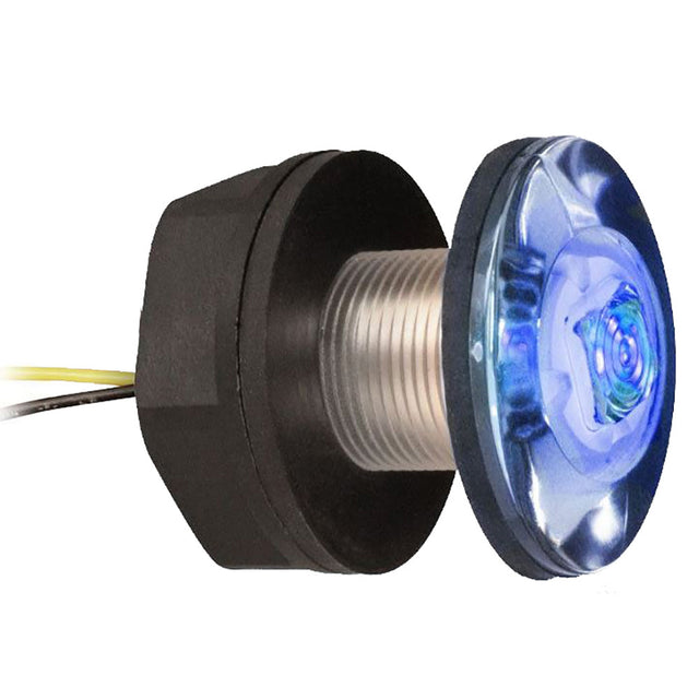 998543031 Hella Marine LED Livewell Lamp in Blue illuminating a boat’s bait tank

