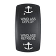 EV2LE-WND Pacer WINDLASS rocker switch actuator dual etched for deploy and retrieve

