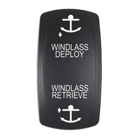 EV2LE-WND Pacer WINDLASS rocker switch actuator dual etched for deploy and retrieve

