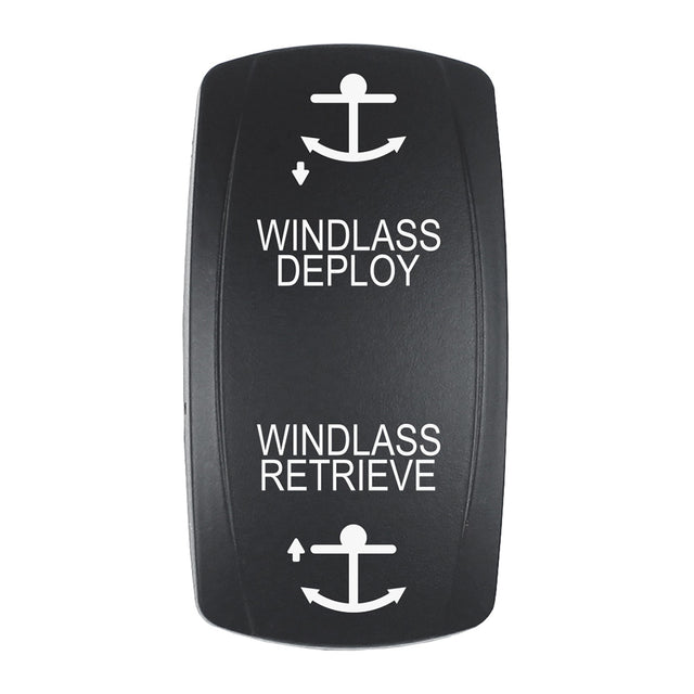 EV2LE-WND Pacer WINDLASS rocker switch actuator dual etched for deploy and retrieve

