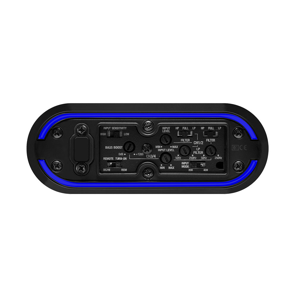 Boss Audio Elite MPD380.4 Marine Amplifier – 4 Channel 380W Class D IP66 Waterproof Amp back view

