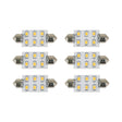 41162 Scandvik 41162 warm white LED, 37mm festoon bulb, marine LED bulb, RV lighting bulb, 12/24V festoon LED 6 pack