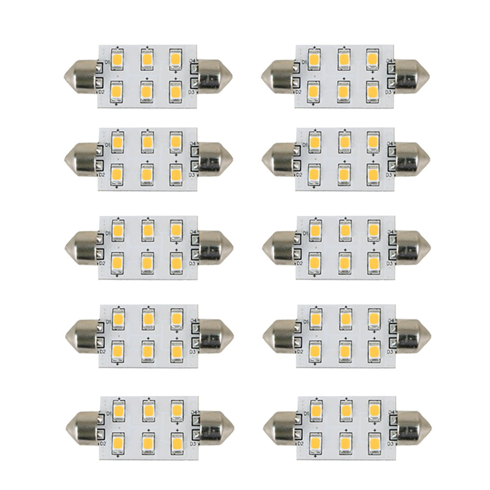 41176 Scandvik 41162 warm white LED, 37mm festoon bulb, marine LED bulb, RV lighting bulb, 12/24V festoon LED