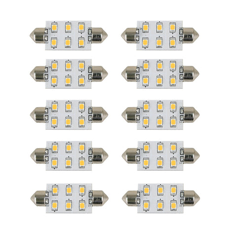 41176 Scandvik 41162 warm white LED, 37mm festoon bulb, marine LED bulb, RV lighting bulb, 12/24V festoon LED