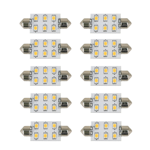 41176 Scandvik 41162 warm white LED, 37mm festoon bulb, marine LED bulb, RV lighting bulb, 12/24V festoon LED