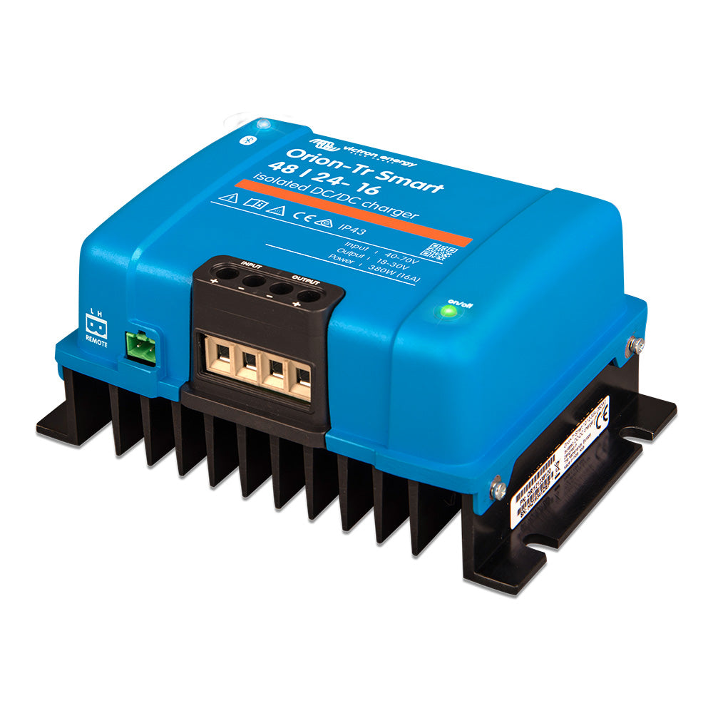 ORI482438120  Victron Orion-Tr Smart 48/24-16A isolated DC-DC charger side view 