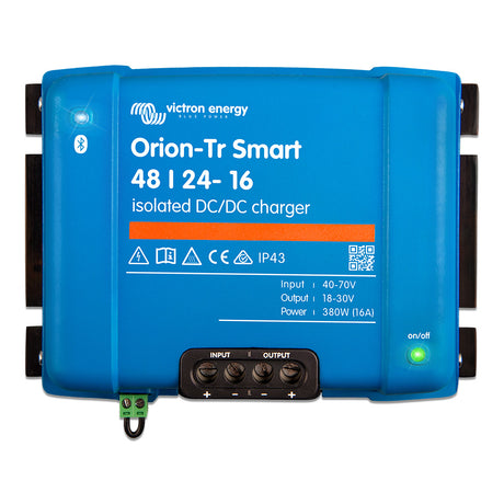 ORI482438120 Victron Orion-Tr Smart 48/24-16A isolated DC-DC charger front view

