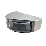 101835 lumitec aluminum port light vertical 
Green LED light on a white background