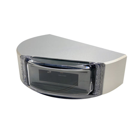 101835 lumitec aluminum port light vertical 
Green LED light on a white background