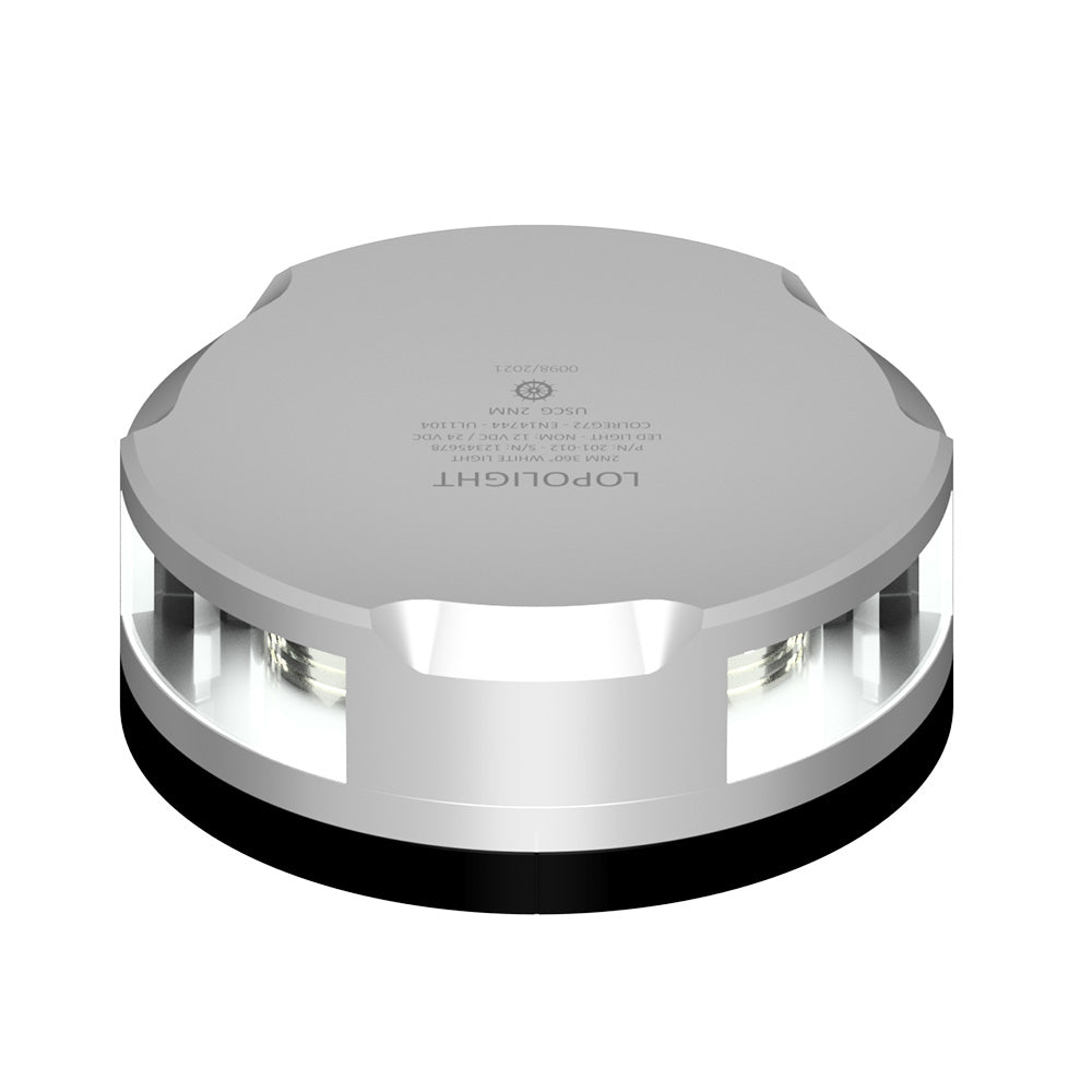 Lopolight 360Degree Anchor Light  2nm  Silver Housing wFB Base  25M Cable 201012FB 25M