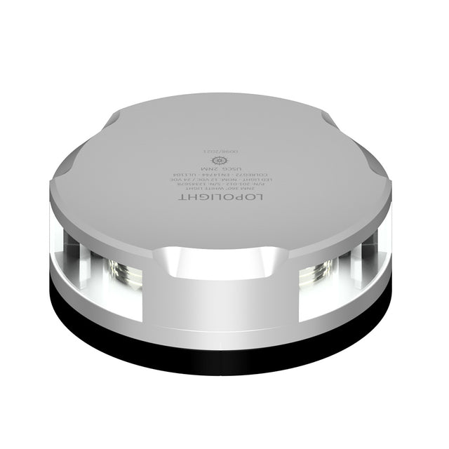 Lopolight 360Degree Anchor Light  2nm  Silver Housing wFB Base  25M Cable 201012FB 25M