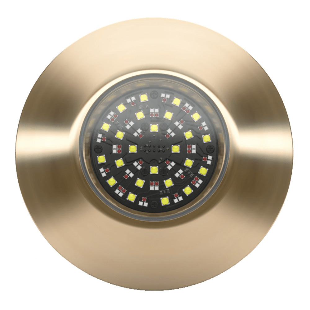 Lumishore EOS TIX804 Interchangeable ThruHull 0100453200 Color-changing Lumishore thru-hull light illuminating wake

