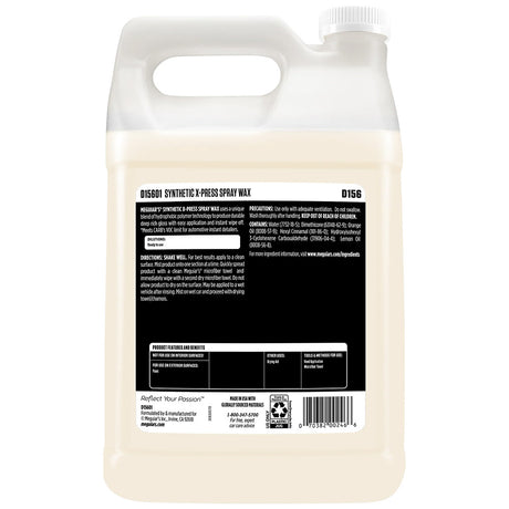 Meguiars Synthetic XPress Spray Wax  1 Gallon D15601