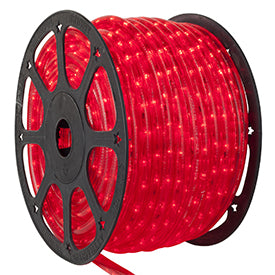 3/8 inch red LED rope light roll in 120V AC

