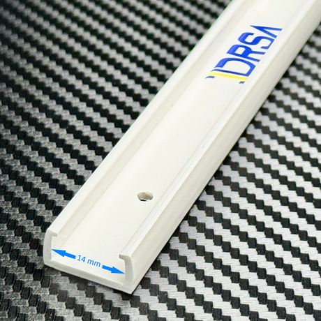 4-foot PVC LED tape mounting track for IP68 strips 14mm size close up