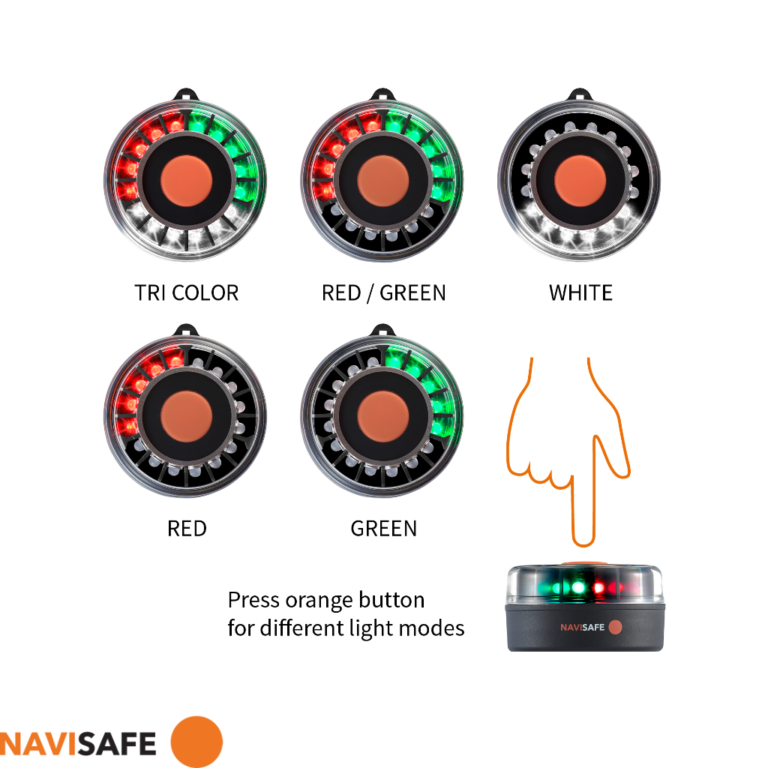 Floating Navilight Tricolor 2NM lens-up in open water

