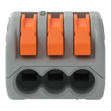 32A-rated WAGO lever-style terminal block frontal view

