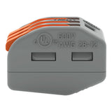 Gray housing WAGO 3-wire connector side view

