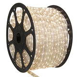 120V LED rope light cuttable at marked intervals warm white