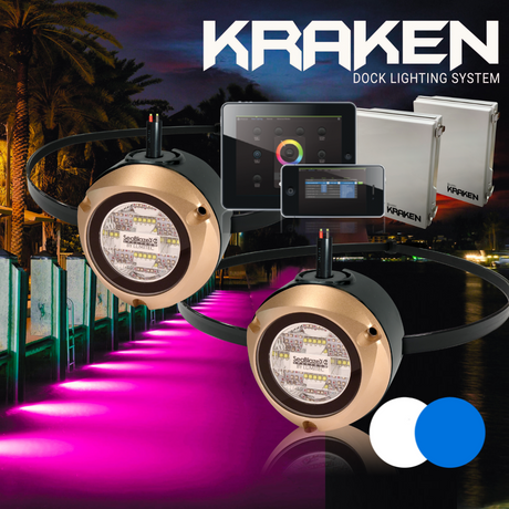 Lumitec Kraken Underwater Dock Light System - Full Kit with 2 Lights
Blue white led