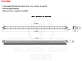 Black Oak Pro Series 3.0 Single Row 40" LED Light Bar diagram
