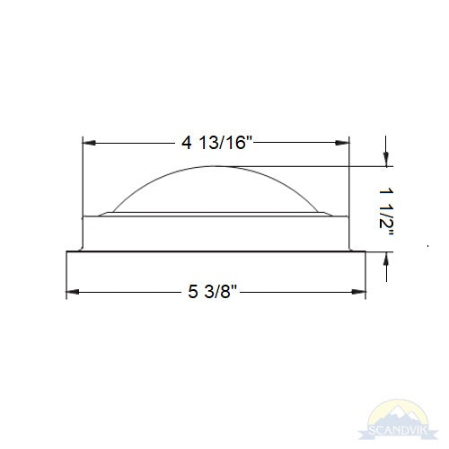 Scandvik LED dome light, stainless steel marine light, 5.5 inch LED light, warm white boat light, 12V RV lighting diagram