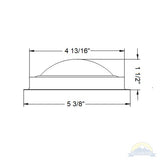 Scandvik LED dome light, stainless steel marine light, 5.5 inch LED light, warm white boat light, 12V RV lighting diagram