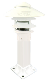 White finish 4 inch square post dock light powder coated

