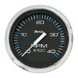 Faria Chesapeake Black 4 Tachometer  4000 RPM Diesel 33742