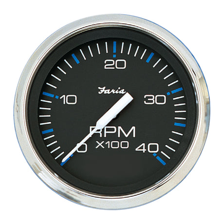 Faria Chesapeake Black 4 Tachometer  4000 RPM Diesel 33742