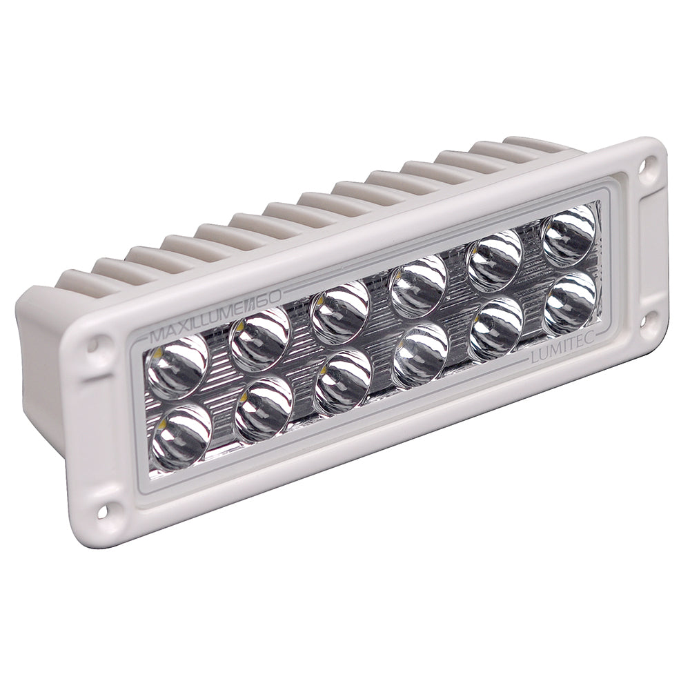 101336 Lumitec Maxillume h60 flush mount flood light white housing