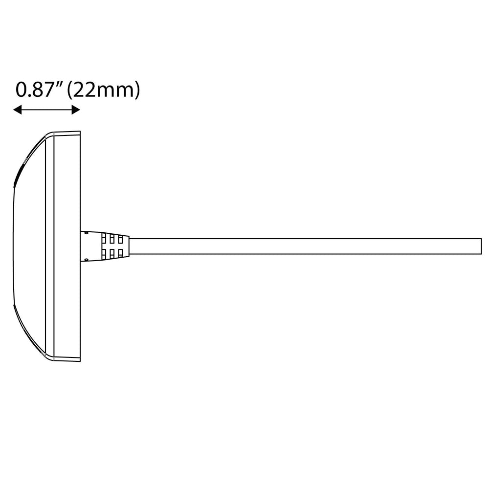 012301W OceanLED X4 white underwater boat light shown with surface mount hardware

