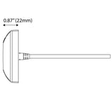 012301W OceanLED X4 white underwater boat light shown with surface mount hardware

