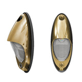Lumitec Nautilus Piling Light in bronze RGBW side and front view


