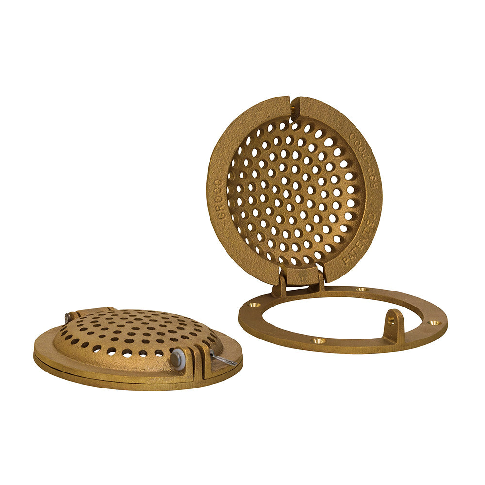 Access Control Power Panel GROCO Bronze Round Hull Strainer w/Access Door f/Up To 4