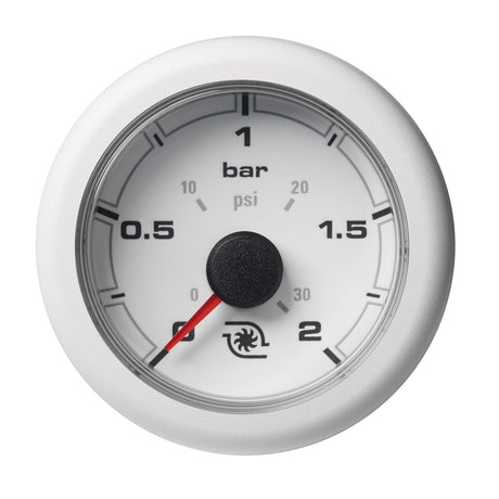 Veratron 52MM 2116 OceanLink Boost Pressure Gauge  2 Bar30PSI  White Dial  Bezel A2C1066150001