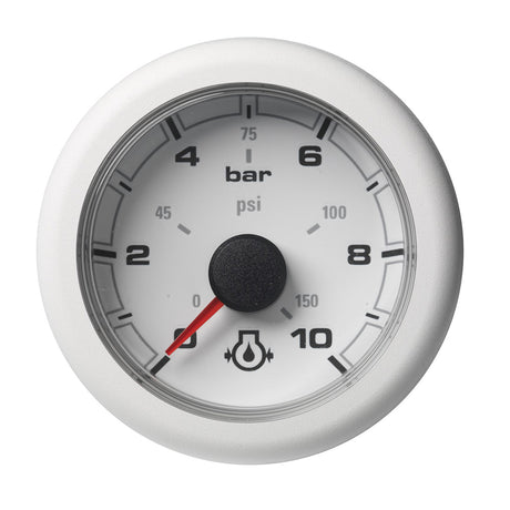 Veratron 52MM 2116 OceanLink Engine Oil Pressure  10 Bar150 PSI  White Dial  Bezel A2C1066010001